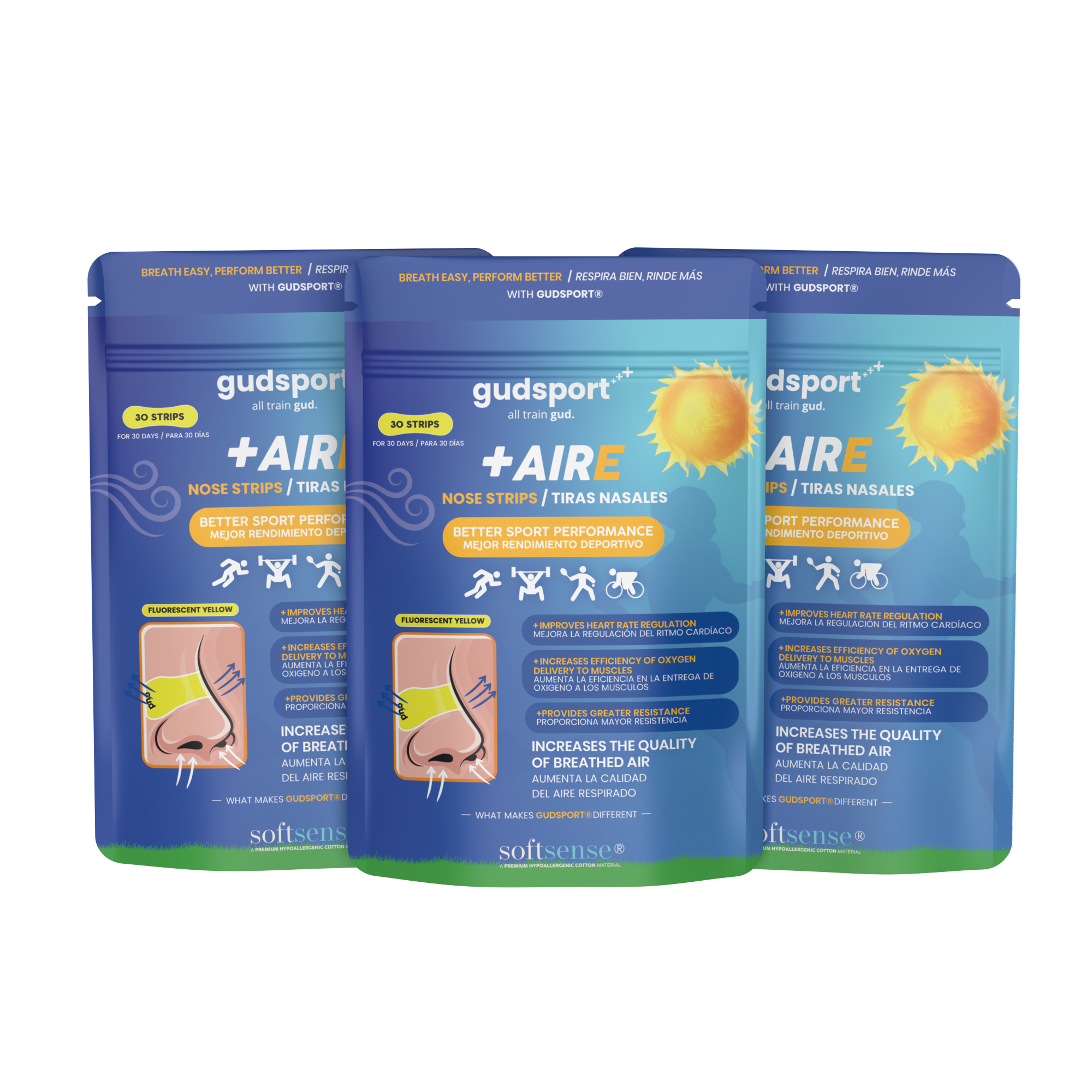 Gudsport® pásky na nos (žlutá)