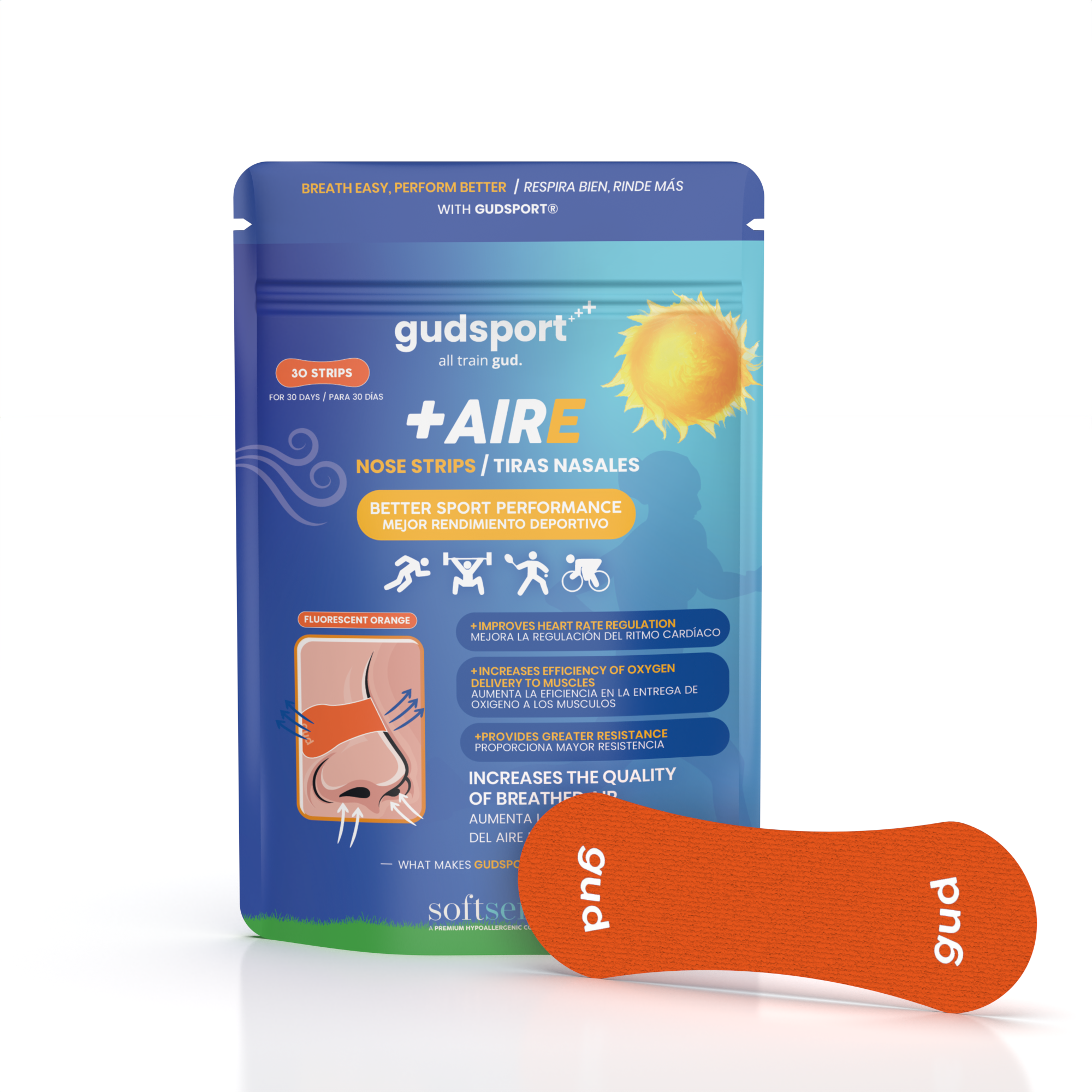 Gudsport® pásky na nos (oranžová)