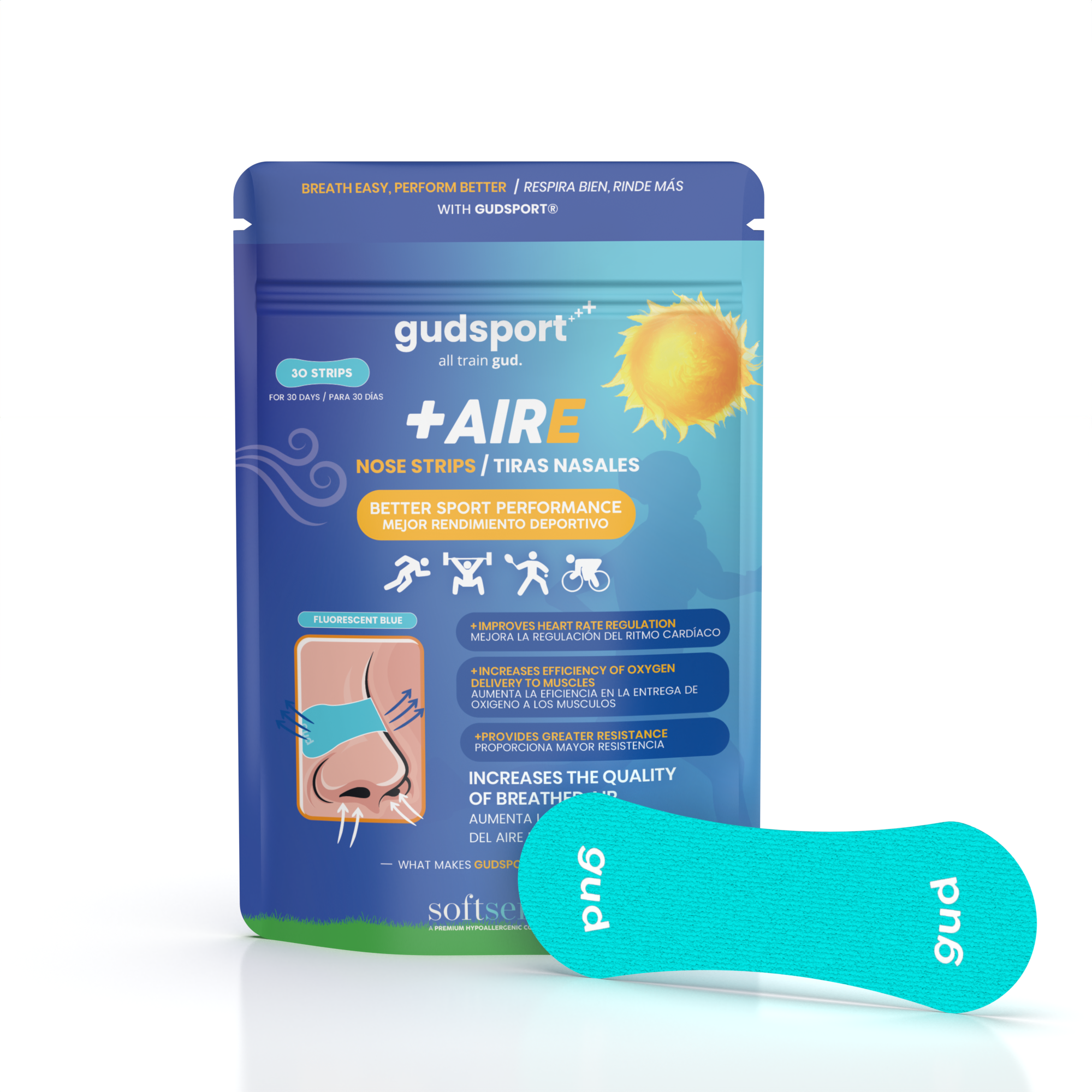 Gudsport® pásky na nos (světle modrá)